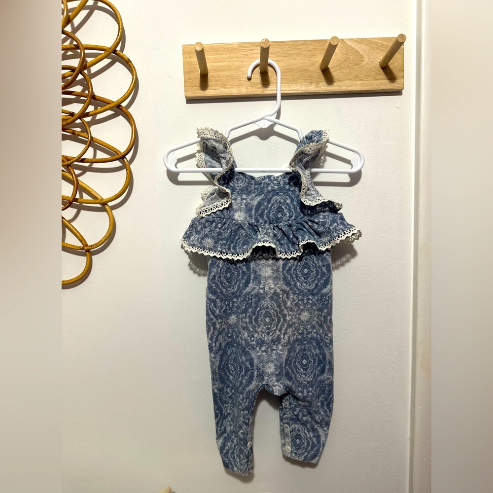 Jessica Simpson Blue Baby Romper